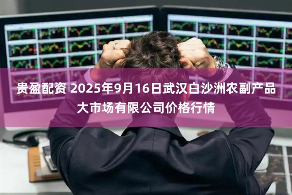 贵盈配资 2025年9月16日武汉白沙洲农副产品大市场有限公司价格行情