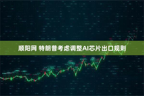 顺阳网 特朗普考虑调整AI芯片出口规则