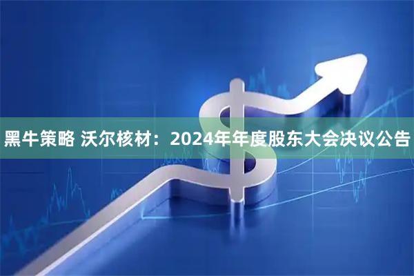 黑牛策略 沃尔核材：2024年年度股东大会决议公告