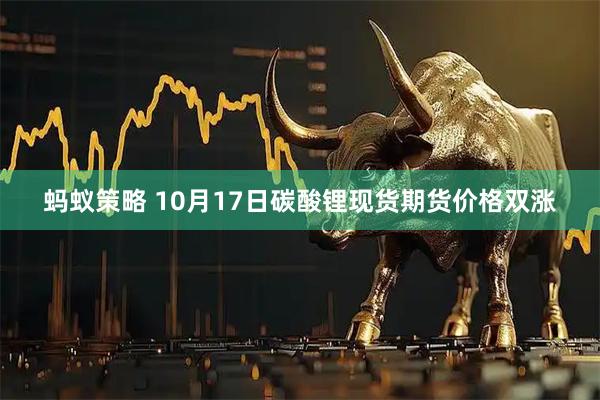 蚂蚁策略 10月17日碳酸锂现货期货价格双涨